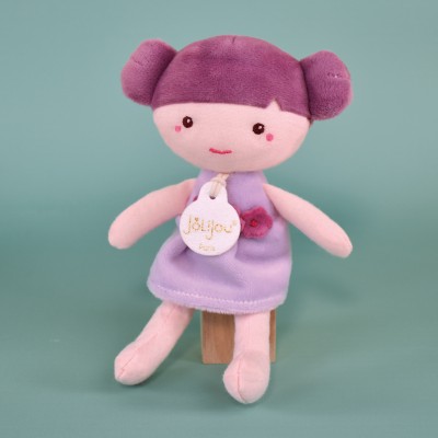 Elsa - Doudou Poupée Fille Violet - 16 cm