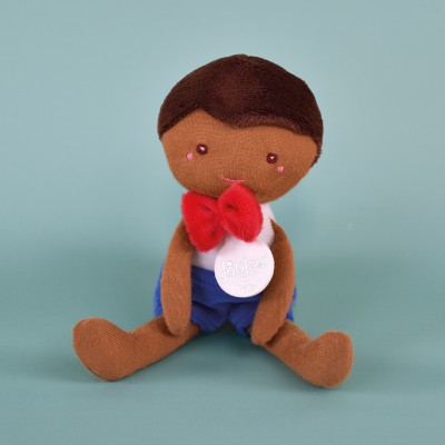 Enzo - Doudou Poupée garçon Bleu foncé - 16 cm