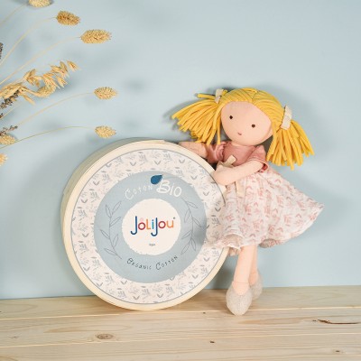 Poupée de chiffon en coton BIO - Camélia - 30 cm