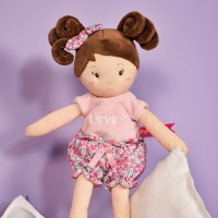 poupee tissu en pyjama et chaussons - Jolijou