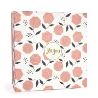 poupee avec couettes blondes, robe et chaussons bleu marine - Jolijou