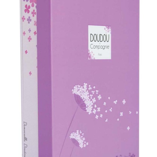 poupée brune avec robe rose fuschia toute douce Jolijou