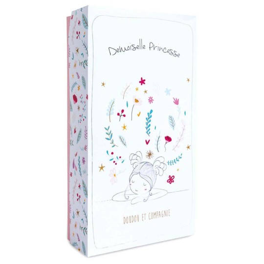 Jolijou - Poupée chiffon brune avec robe blanche danseuse