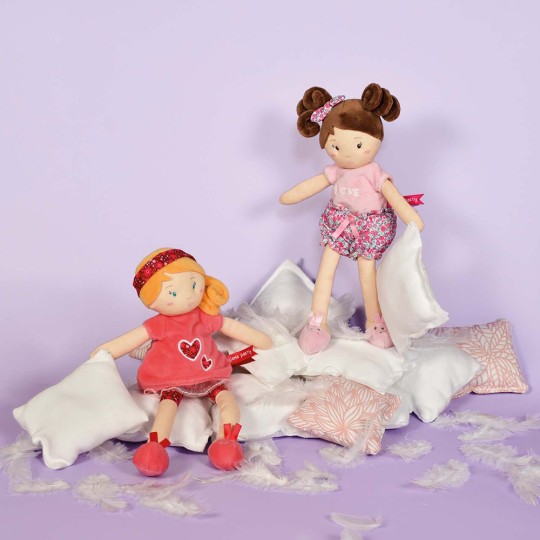 poupee tissu en pyjama et chaussons - Jolijou