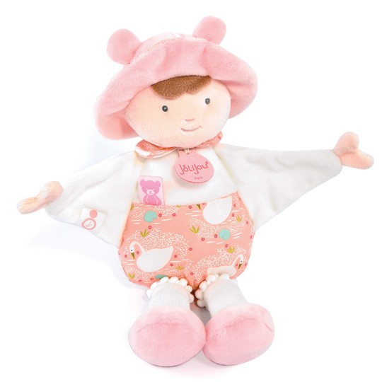 poupee chiffon rose avec chapeau-JJ6047.jpg