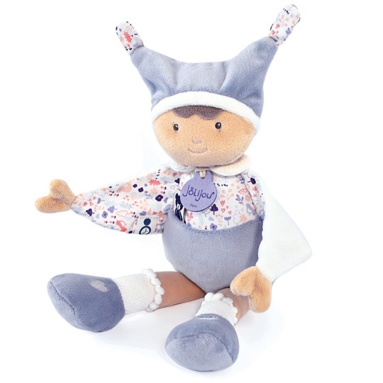 poupee chiffon bleu avec bonnet de nuit et imprimé-JJ6048-1.jpg